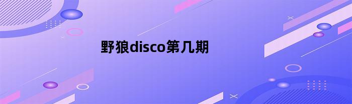 野狼disco第几期